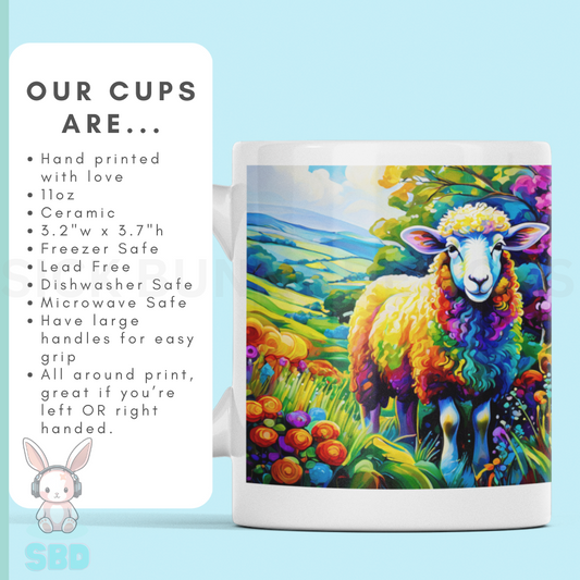 Rainbow Sheep Mug (design 1)