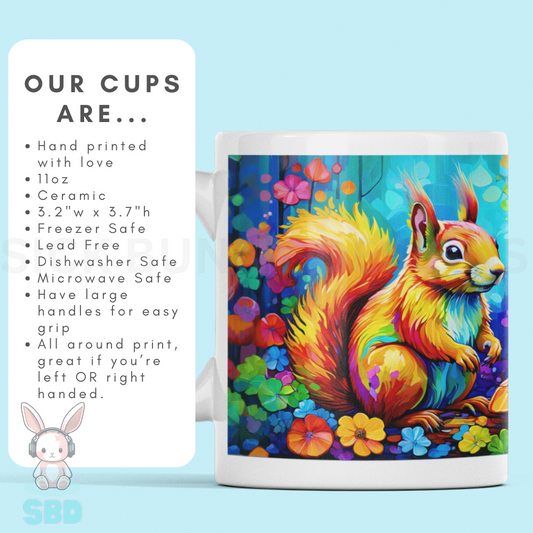 Rainbow Squirrel Mug (design 1)