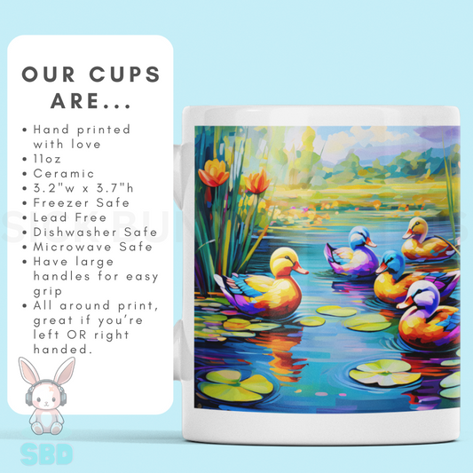 Rainbow Ducks Mug (design 1)